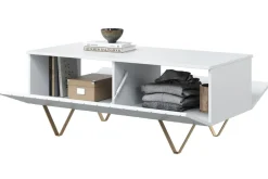 Bogart Stoliki Kawowe I Ławy*SCALIA ŁAWA 120 2K - biały mat / złote nogi