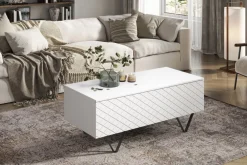 Bogart Stoliki Kawowe I Ławy*SCALIA ŁAWA 120 2K - biały mat / czarne nogi