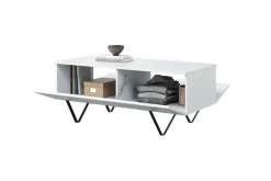 Bogart Stoliki Kawowe I Ławy*SCALIA ŁAWA 120 2K - biały mat / czarne nogi