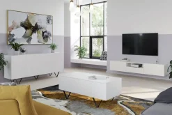 Bogart Stoliki Kawowe I Ławy*SCALIA ŁAWA 120 2K - biały mat / czarne nogi