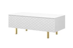 Bogart Stoliki Kawowe I Ławy*SCALIA II ŁAWA 120 2K - biały mat / złote nogi