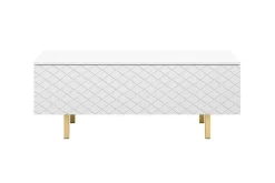 Bogart Stoliki Kawowe I Ławy*SCALIA II ŁAWA 120 2K - biały mat / złote nogi