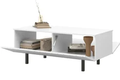 Bogart Stoliki Kawowe I Ławy*SCALIA II ŁAWA 120 2K - biały mat / czarne nogi