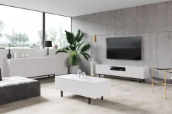 Bogart Stoliki Kawowe I Ławy*SCALIA II ŁAWA 120 2K - biały mat / czarne nogi