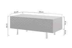 Bogart Stoliki Kawowe I Ławy*SCALIA II ŁAWA 120 2K - biały mat / czarne nogi