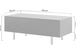 Bogart Stoliki Kawowe I Ławy*SCALIA II ŁAWA 120 2K - labrador / czarne nogi