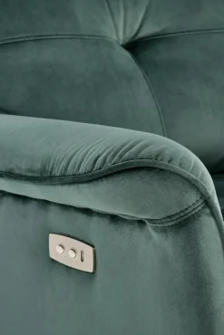 Halmar Fotele*SEMIR fotel z funkcja elektrycznego rozkładania / gniazdo USB, ciemny zielony (2p=1szt)1 sztuka