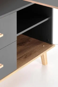 Halmar Biurka*SERGIO XL biurko antracyt / d.wotan (2p=1szt)1 sztuka