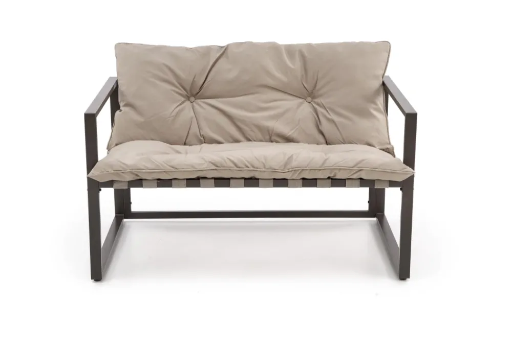 Halmar Meble Ogrodowe*SHARK zestaw ogrodowy ( sofa + fotel 2x + ława ), ciemny brąz / cappuccino (1p=1szt)1 sztuka