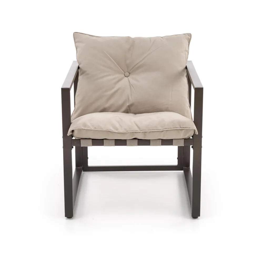 Halmar Meble Ogrodowe*SHARK zestaw ogrodowy ( sofa + fotel 2x + ława ), ciemny brąz / cappuccino (1p=1szt)1 sztuka