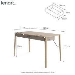 Lenart Biurka Do Biura|Biurka Do Pokoju Młodzieżowego*Skandynawskie biurko z szufladami MATCH MK-01