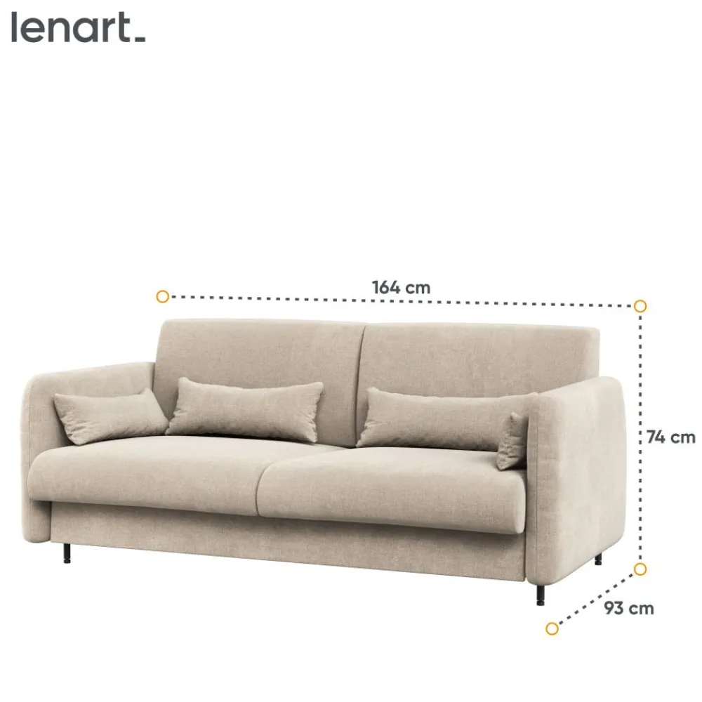 Lenart Tapczany|Sofy Do Półkotapczanu*SOFA BEŻOWA do półkotapczanu BED CONCEPT TKANINA ART 82610
