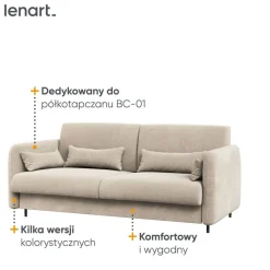 Lenart Tapczany|Sofy Do Półkotapczanu*SOFA BEŻOWA do półkotapczanu BED CONCEPT TKANINA ART 82610