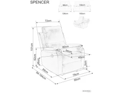 Signal Wypoczynkowe*Sofa rozkładana Spencer 2 Velvet