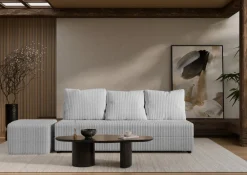 Hauss Sofy Trzyosobowe|Sofy Rozkładane*Sofa rozkładana z poduszkami Vero jasno szara Tilia 86