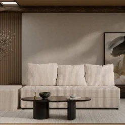 Hauss Sofy Trzyosobowe|Sofy Rozkładane*Sofa rozkładana z poduszkami Vero ecru Tilia 01