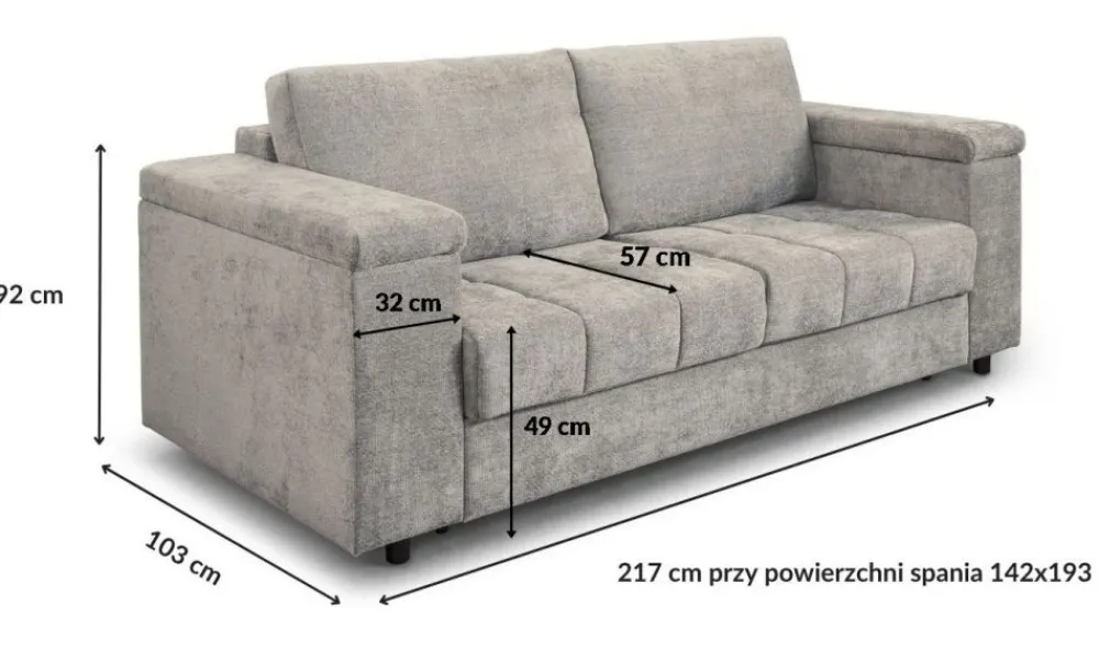 Libro Kanapy I Sofy Do Salonu|Sofy Dwuosobowe*Sofa rozkładana ze stelażem włoskim i materacem 142x193 cm Angel Imagine Me 04