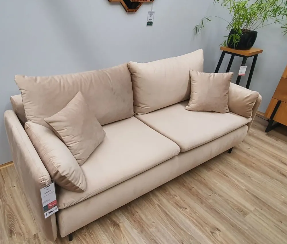 Hauss Kanapy I Sofy Do Salonu|Sofy Trzyosobowe*Sofa z funkcją spania beżowa Luna