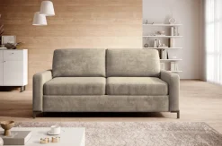 Wersal Łóżka Młodzieżowe|Kanapy I Sofy Do Salonu*Sofa ze stelażem włoskim i materacem 140x200 brązowa Tino Poso 03