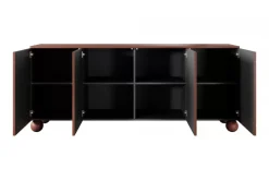 Bogart Komody*SONATIA II KOMODA 200 4D - burgund / nogi kule