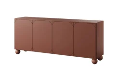 Bogart Komody*SONATIA II KOMODA 200 4D - burgund / nogi kule