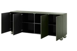 Bogart Komody*SONATIA II KOMODA 200 4D - oliwka / nogi kule