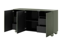 Bogart Komody*SONATIA II KOMODA 150 3D4SZ - oliwka / nogi kule