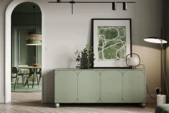 Bogart Komody*SONATIA II KOMODA 200 4D2SZ - oliwka / nogi kule