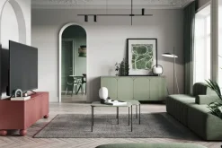 Bogart Komody*SONATIA II KOMODA 200 4D2SZ - oliwka / nogi kule