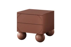 Bogart Szafki I Regały*SONATIA II SZAFKA NOCNA 45 2SZ - burgund / nogi kule