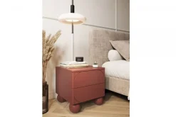 Bogart Szafki I Regały*SONATIA II SZAFKA NOCNA 45 2SZ - burgund / nogi kule