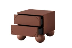 Bogart Szafki I Regały*SONATIA II SZAFKA NOCNA 45 2SZ - burgund / nogi kule