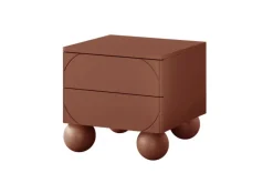 Bogart Szafki I Regały*SONATIA II SZAFKA NOCNA 45 2SZ - burgund / nogi kule