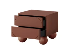 Bogart Szafki I Regały*SONATIA II SZAFKA NOCNA 45 2SZ - burgund / nogi kule