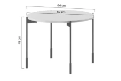 Bogart Stoliki Kawowe I Ławy*SONATIA STOLIK OKRĄGŁY 60 - burgund