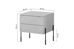 Bogart Szafki I Regały*SONATIA SZAFKA NOCNA 45 2SZ - cashmere