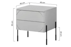 Bogart Szafki I Regały*SONATIA SZAFKA NOCNA 45 2SZ - cashmere