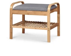 Halmar Szafki I Regały*ST12 ławka / stojak na buty bambus - popielaty (1p=1szt)1 sztuka