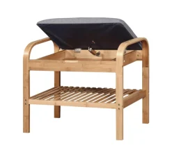 Halmar Szafki I Regały*ST12 ławka / stojak na buty bambus - popielaty (1p=1szt)1 sztuka