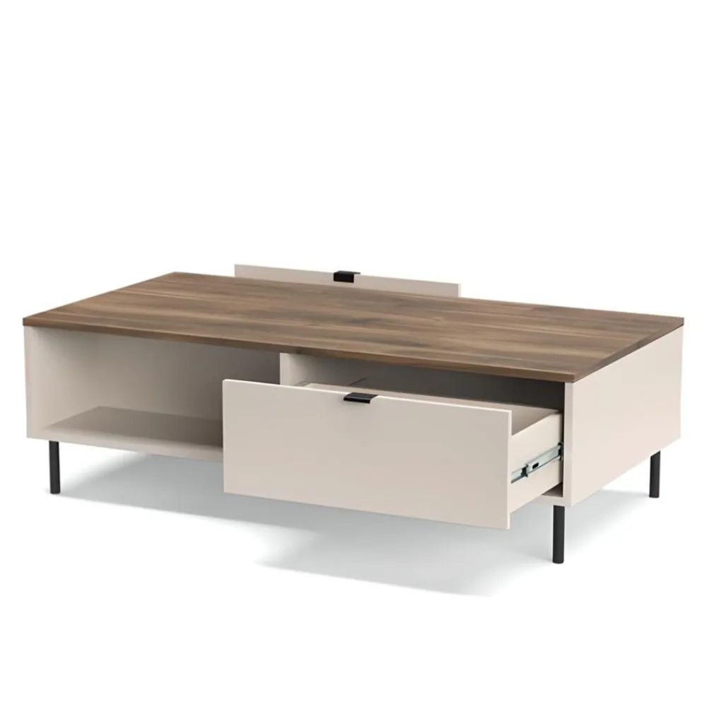 Mebelbos Ławy I Stoliki Do Salonu|Stoliki Kawowe I Ławy*Stolik kawowy ława EVO 1s/120 cm kaszmir / dąb castello EO-04