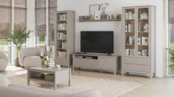 Mebelbos Ławy I Stoliki Do Pokoju Młodzieżowego|Ławy I Stoliki Do Salonu*Stolik kawowy 80cm z półką kolor taupe KLEO KL-05