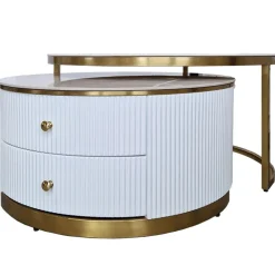 ArteHome Stoliki Kawowe I Ławy*Stolik kawowy Ivo ze złotymi ekskluzywnymi elementami