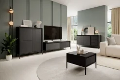 Laski Meble Ławy I Stoliki Do Pokoju Młodzieżowego|Ławy I Stoliki Do Salonu*Stolik kawowy ryflowany z szufladą Senso 1s czarny