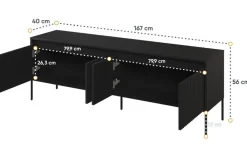 Lenart Szafki Rtv Do Salonu|Szafki Rtv*Stolik RTV z lamelami Trend TR-05 czarna