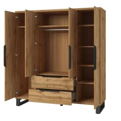 Helvetia Szafy Do Przedpokoju|Szafy Do Sypialni*Szafa czterodrzwiowa z szufladami Halle S dąb wotan