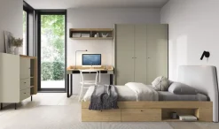 Dzieci Meblar Szafy Do Pokoju Młodzieżowego|Szafy Do Pokoju Dziecięcego*Szafa dwudrzwiowa z półkami do pokoju Alessio AE3 eukaliptus