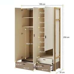 Dzieci Lenart Szafy Do Pokoju Młodzieżowego|Szafy Do Pokoju Dziecięcego*Szafa młodzieżowa 3-drzwiowa Lenny LY-01
