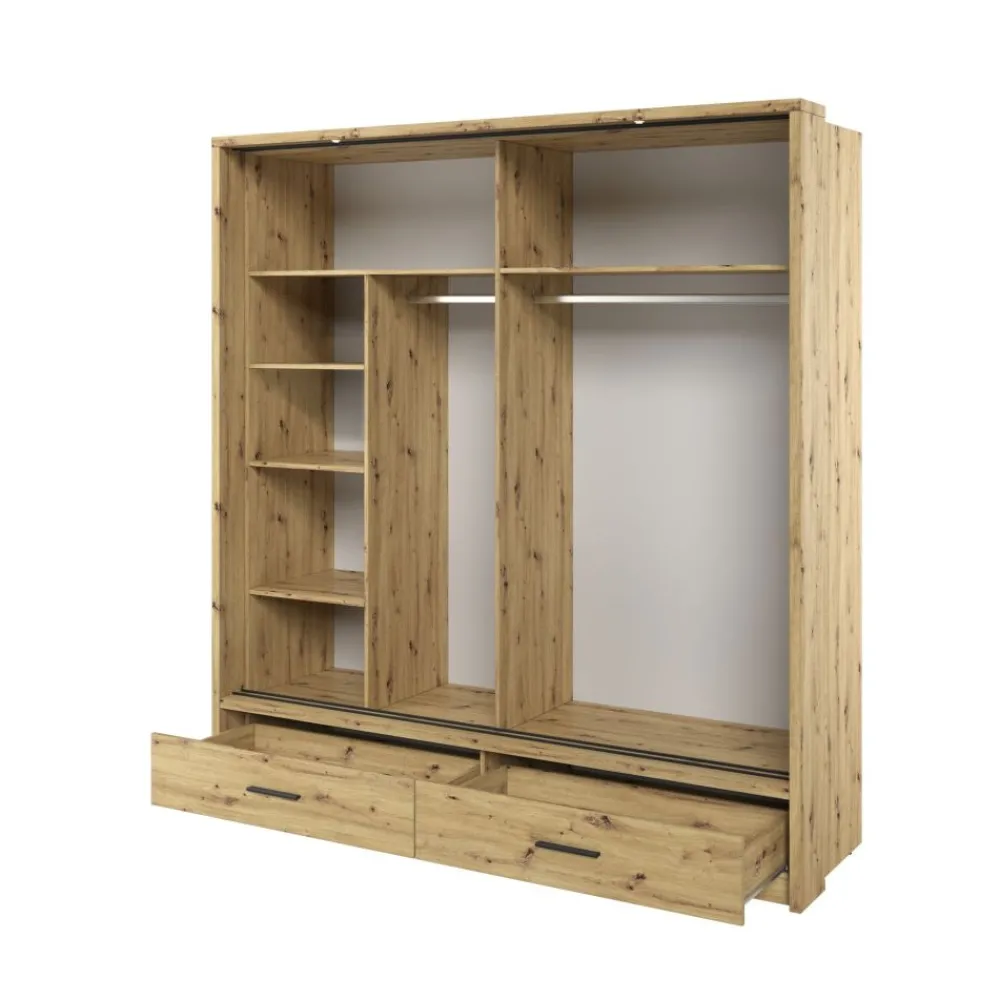 Lenart Szafy Do Przedpokoju|Szafy Do Sypialni*Szafa przesuwna z lustrem Arti AR-05 dąb artisan