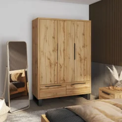 Helvetia Szafy Do Przedpokoju|Szafy Do Sypialni*Szafa trydrzwiowa z szufladami Halle S dąb wotan