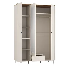 Mebelbos Szafy*Szafa trzydrzwiowa EVO  kaszmir / dąb castello EO-17